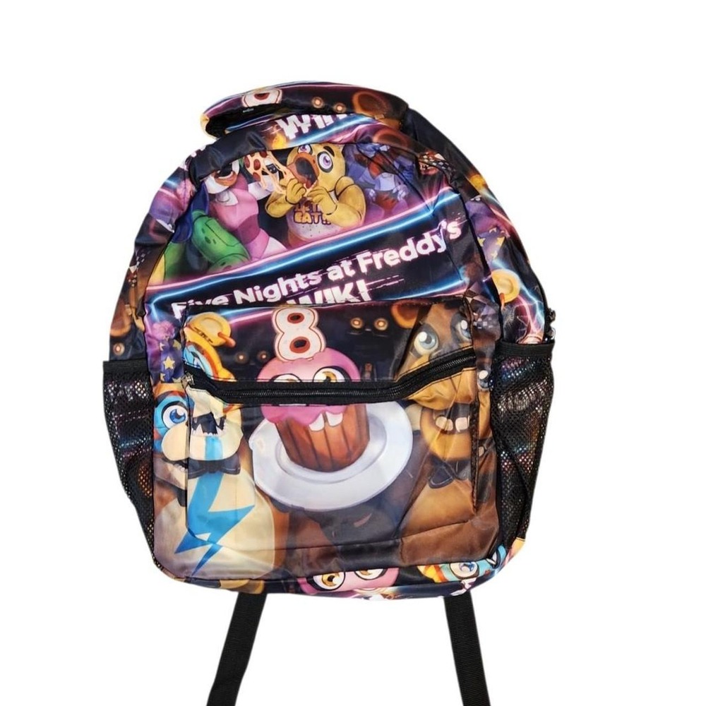 Five Nights at Freddys FNAF Animatronic Collage Gamer Horror Backpack Multi